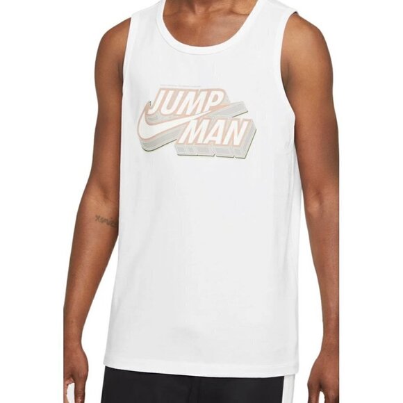 Nike Other - JORDAN Men's Jumpman White Tank Top